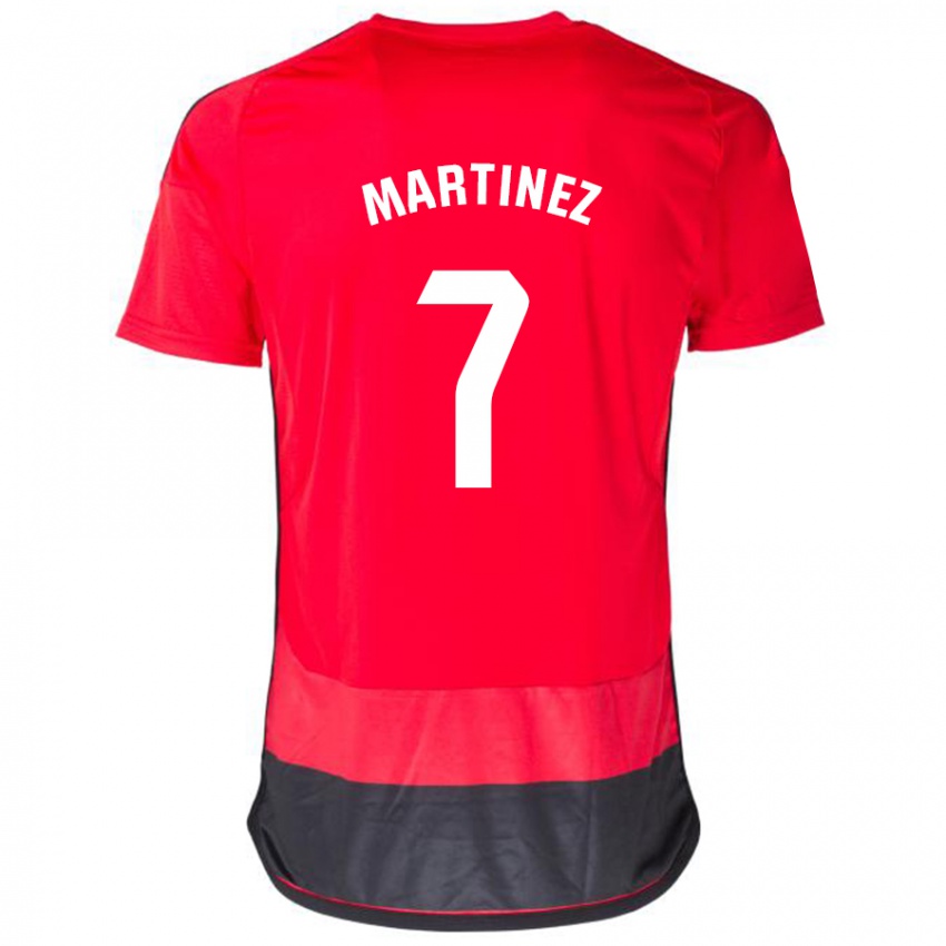 Kinder Gabri Martínez #7 Rot Schwarz Heimtrikot Trikot 2023/24 T-Shirt Schweiz