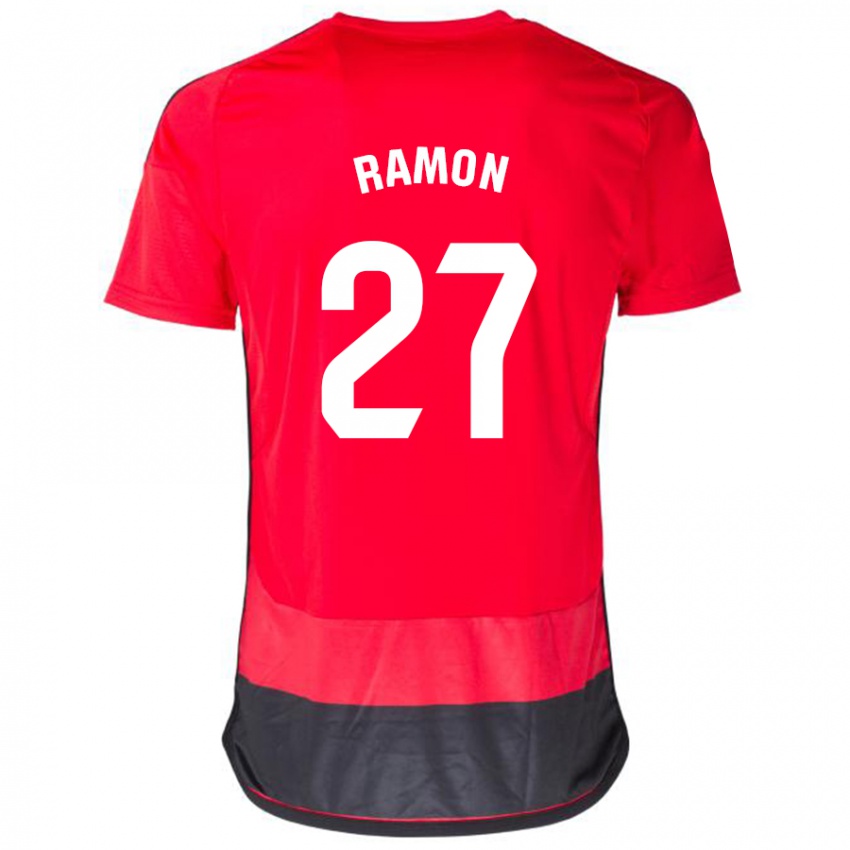 Kinder Pablo Ramón #27 Rot Schwarz Heimtrikot Trikot 2023/24 T-Shirt Schweiz