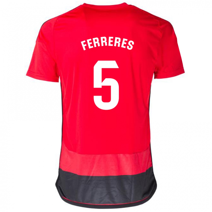 Kinder Manolo Ferreres #5 Rot Schwarz Heimtrikot Trikot 2023/24 T-Shirt Schweiz