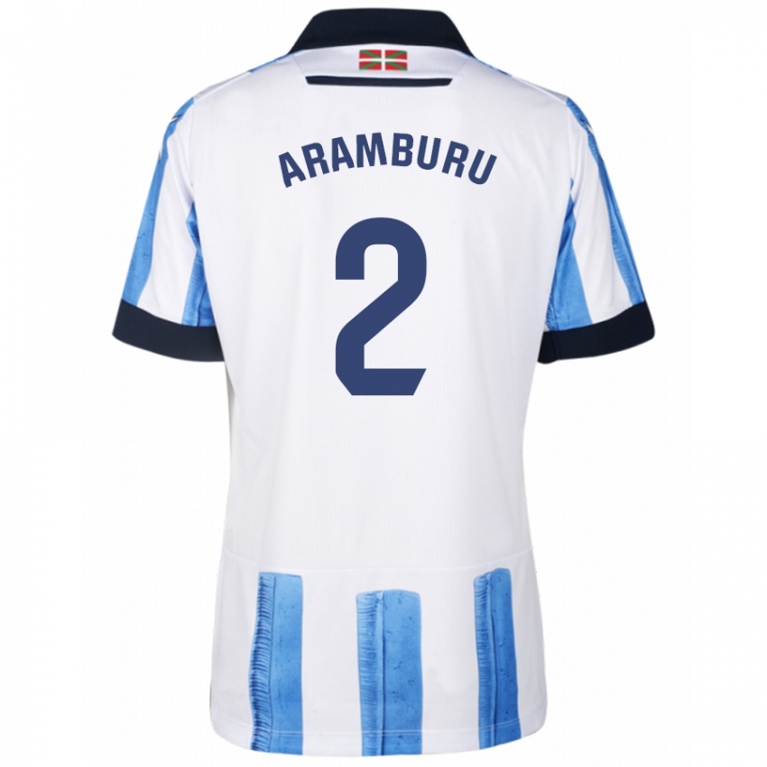 Kinder Jon Aramburu #2 Blau Weiss Heimtrikot Trikot 2023/24 T-Shirt Schweiz
