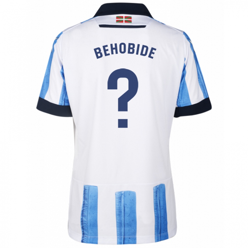 Kinder Eneko Behobide #0 Blau Weiss Heimtrikot Trikot 2023/24 T-Shirt Schweiz