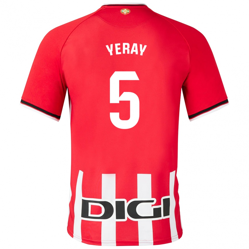 Kinder Yeray Álvarez #5 Rot Heimtrikot Trikot 2023/24 T-Shirt Schweiz