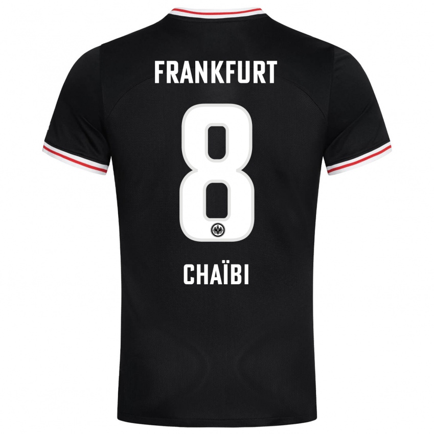 Kinder Farès Chaïbi #8 Schwarz Auswärtstrikot Trikot 2023/24 T-Shirt Schweiz