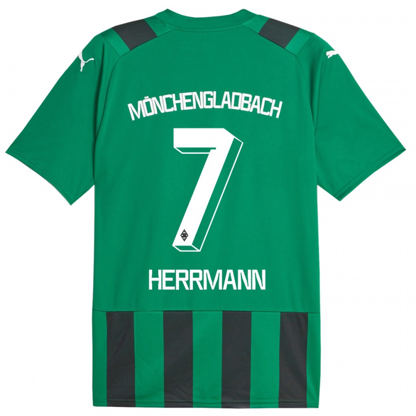 Kinder Patrick Herrmann #7 Schwarz Grün Auswärtstrikot Trikot 2023/24 T-Shirt Schweiz