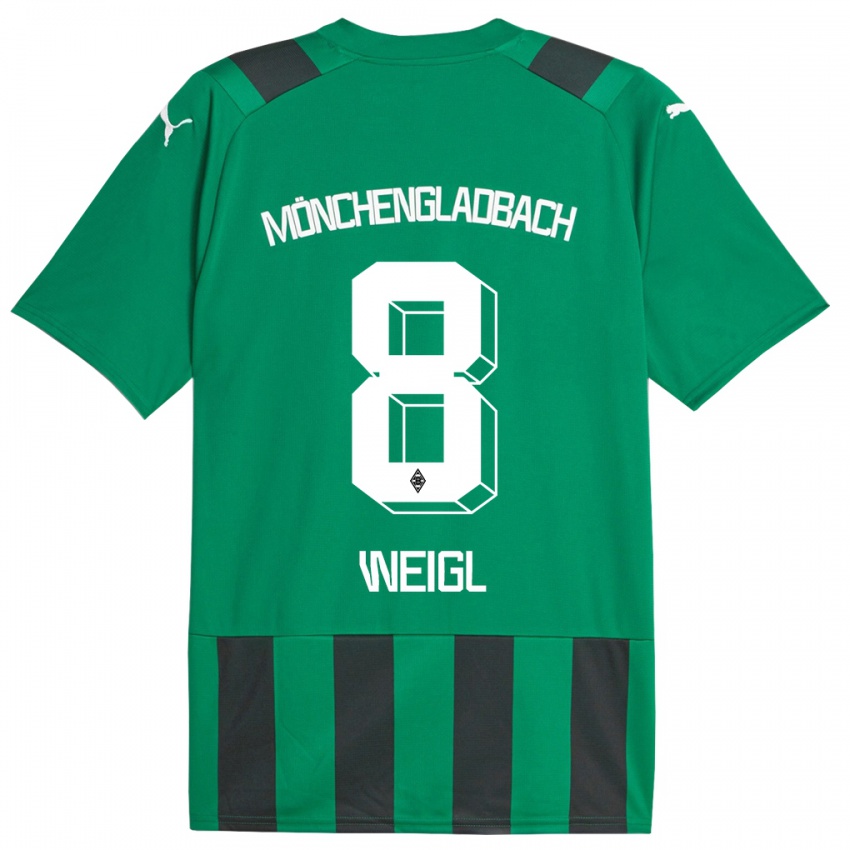 Kinder Julian Weigl #8 Schwarz Grün Auswärtstrikot Trikot 2023/24 T-Shirt Schweiz