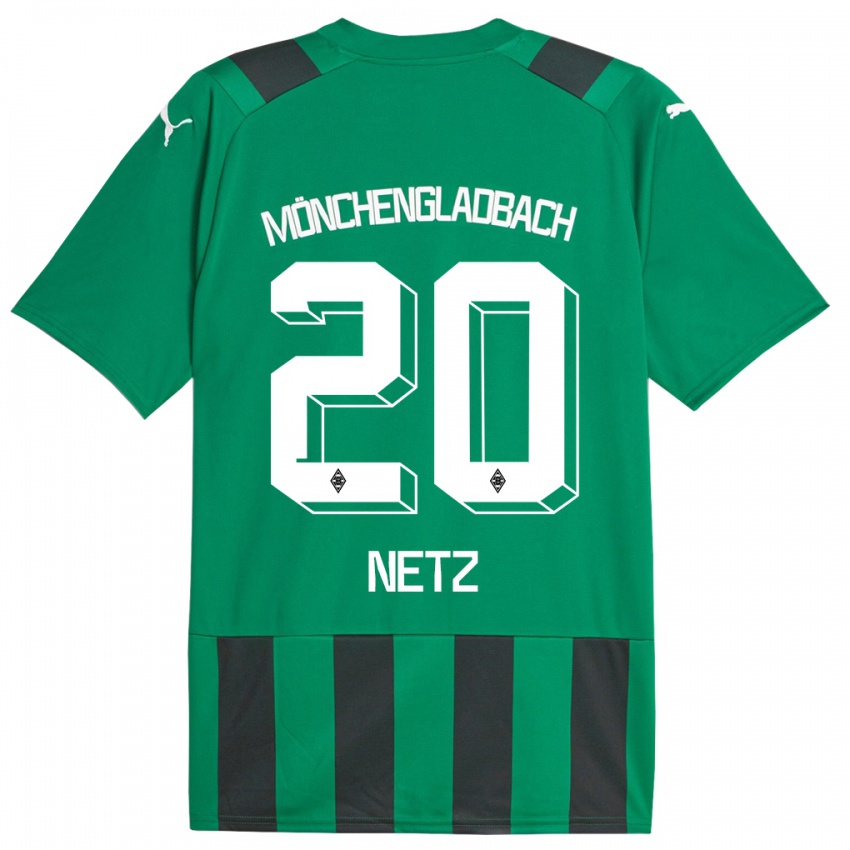 Kinder Luca Netz #20 Schwarz Grün Auswärtstrikot Trikot 2023/24 T-Shirt Schweiz