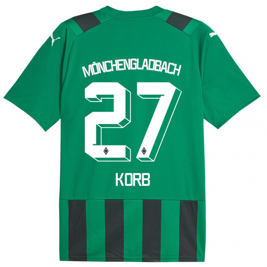 Kinder Julian Korb #27 Schwarz Grün Auswärtstrikot Trikot 2023/24 T-Shirt Schweiz