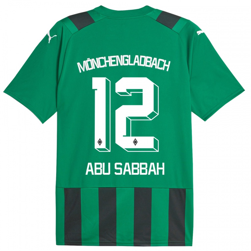 Kinder Sarah Abu Sabbah #12 Schwarz Grün Auswärtstrikot Trikot 2023/24 T-Shirt Schweiz