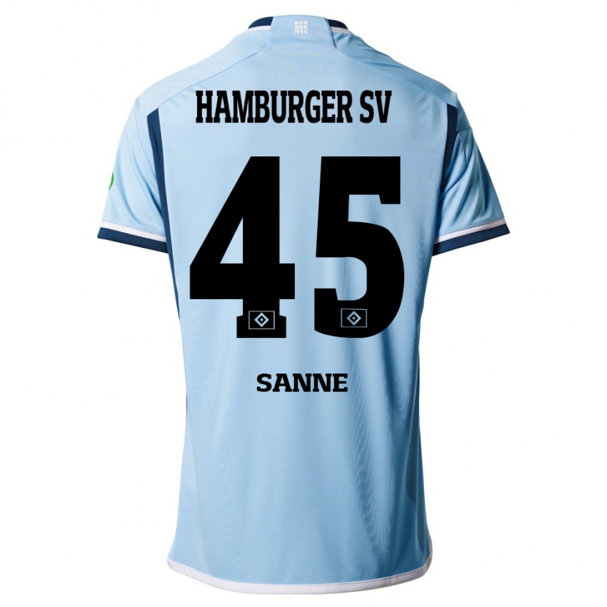 Kinder Tom Sanne #45 Blau Auswärtstrikot Trikot 2023/24 T-Shirt Schweiz