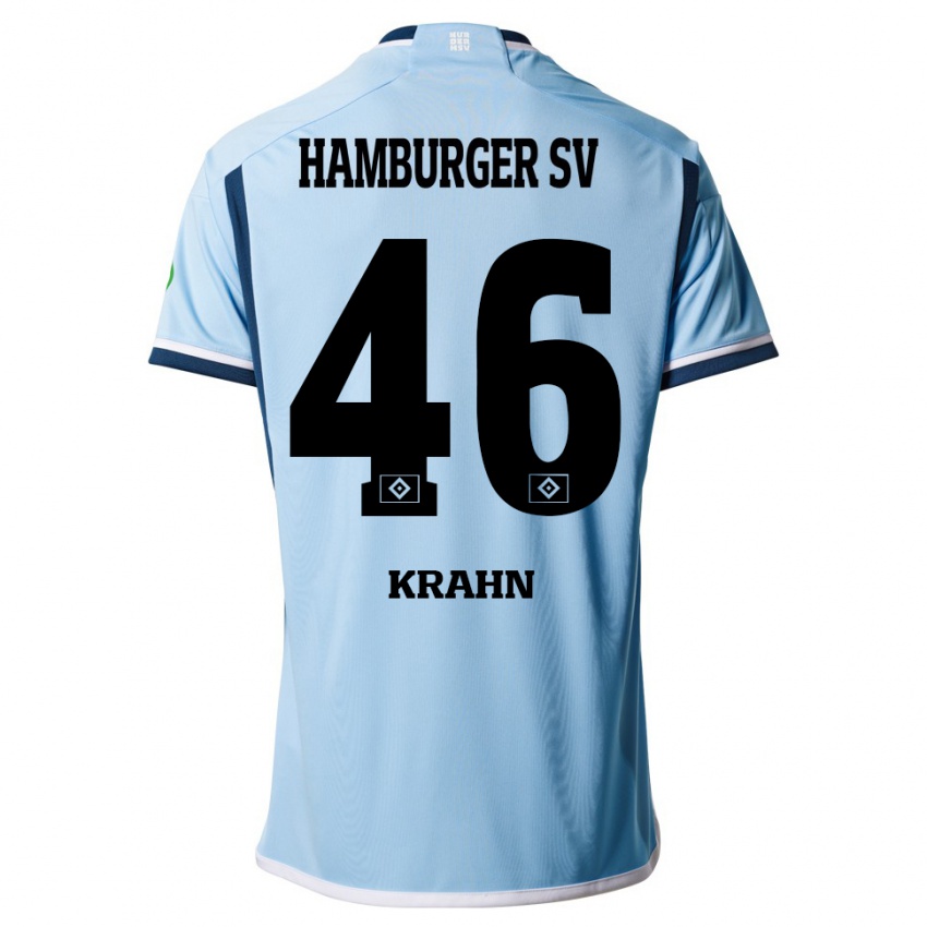 Kinder Elijah Krahn #46 Blau Auswärtstrikot Trikot 2023/24 T-Shirt Schweiz