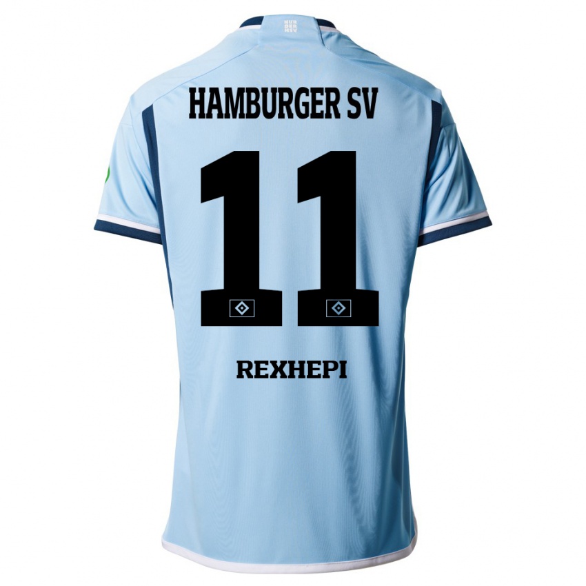 Kinder Arlind Rexhepi #11 Blau Auswärtstrikot Trikot 2023/24 T-Shirt Schweiz