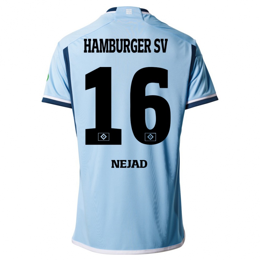 Kinder Milad Nejad #16 Blau Auswärtstrikot Trikot 2023/24 T-Shirt Schweiz