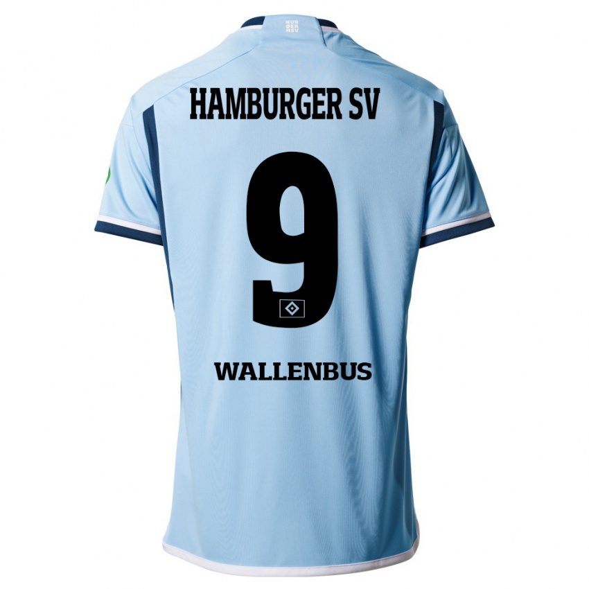 Kinder Noah Wallenßus #9 Blau Auswärtstrikot Trikot 2023/24 T-Shirt Schweiz