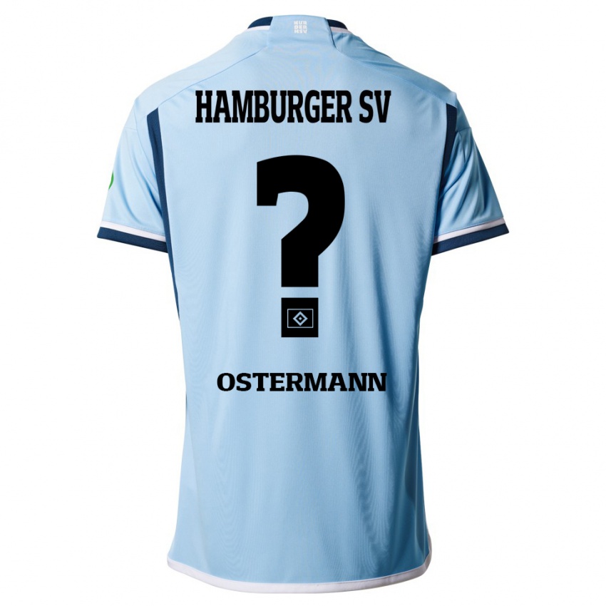 Kinder Sören Ostermann #0 Blau Auswärtstrikot Trikot 2023/24 T-Shirt Schweiz