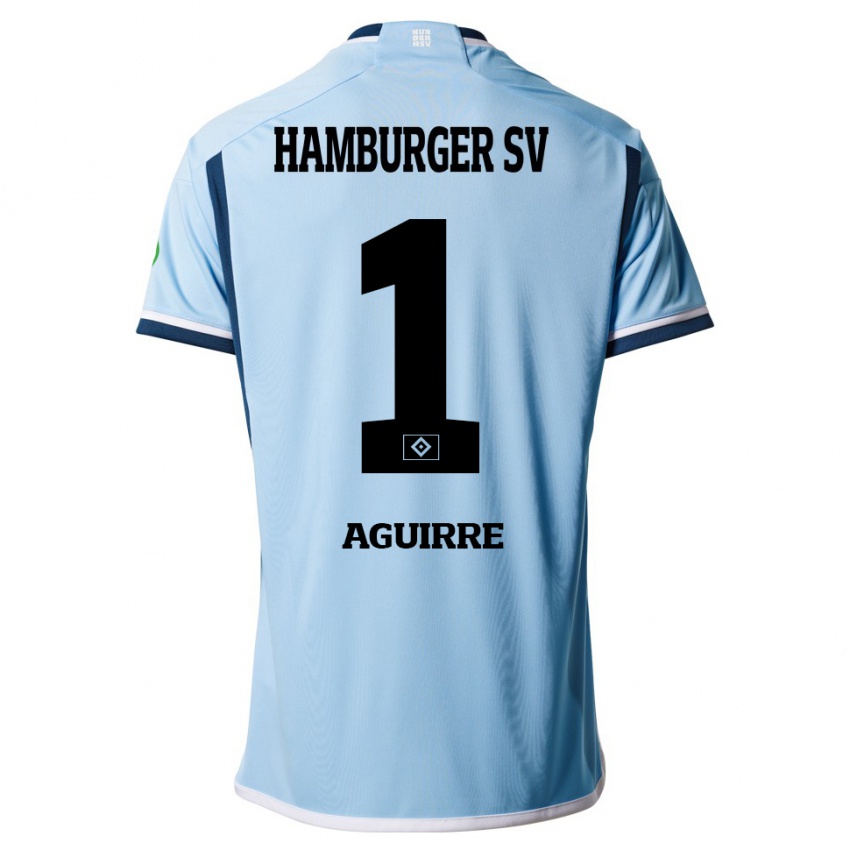 Kinder José Aguirre #1 Blau Auswärtstrikot Trikot 2023/24 T-Shirt Schweiz