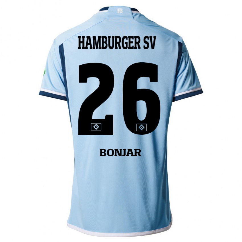 Kinder Amir Bonjar #26 Blau Auswärtstrikot Trikot 2023/24 T-Shirt Schweiz