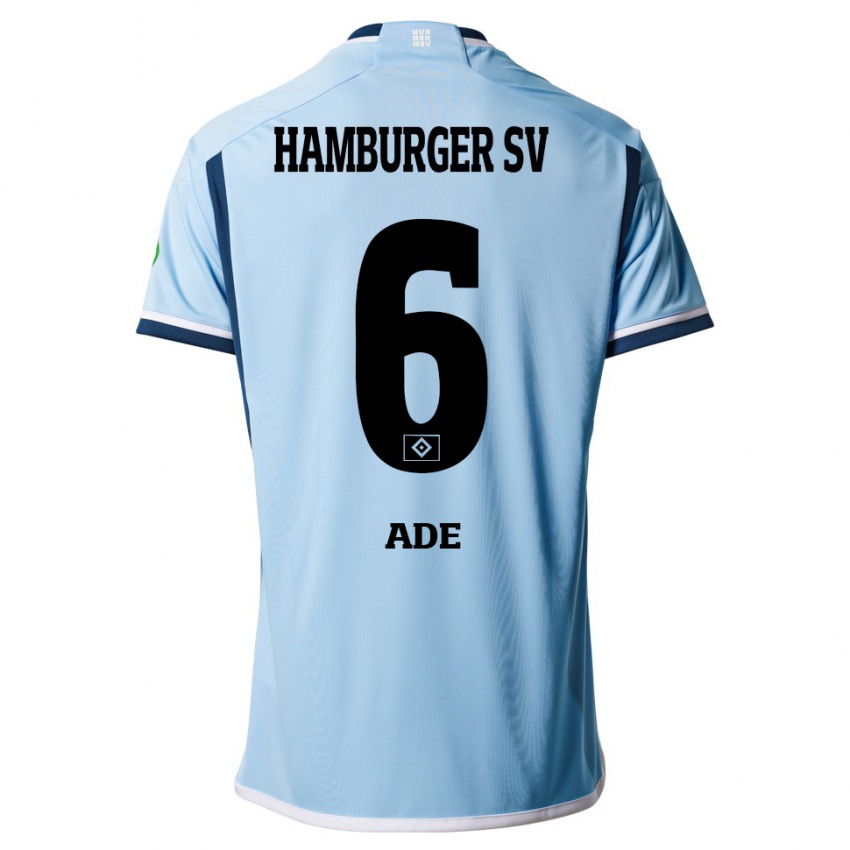 Kinder Jeremy Ade #6 Blau Auswärtstrikot Trikot 2023/24 T-Shirt Schweiz