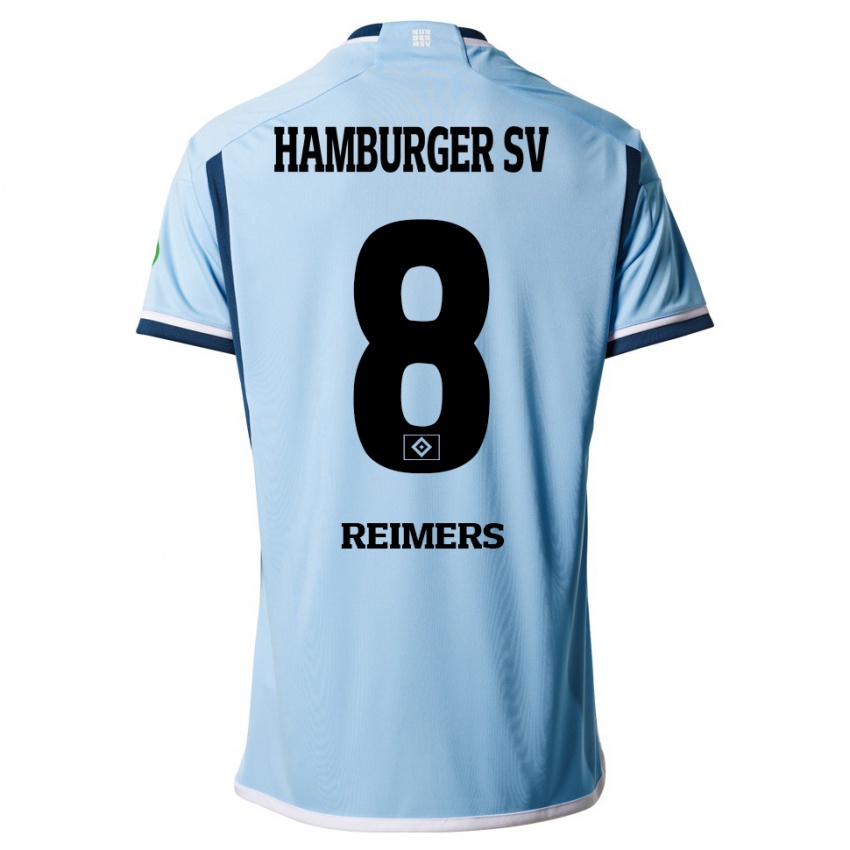 Kinder Moritz Reimers #8 Blau Auswärtstrikot Trikot 2023/24 T-Shirt Schweiz