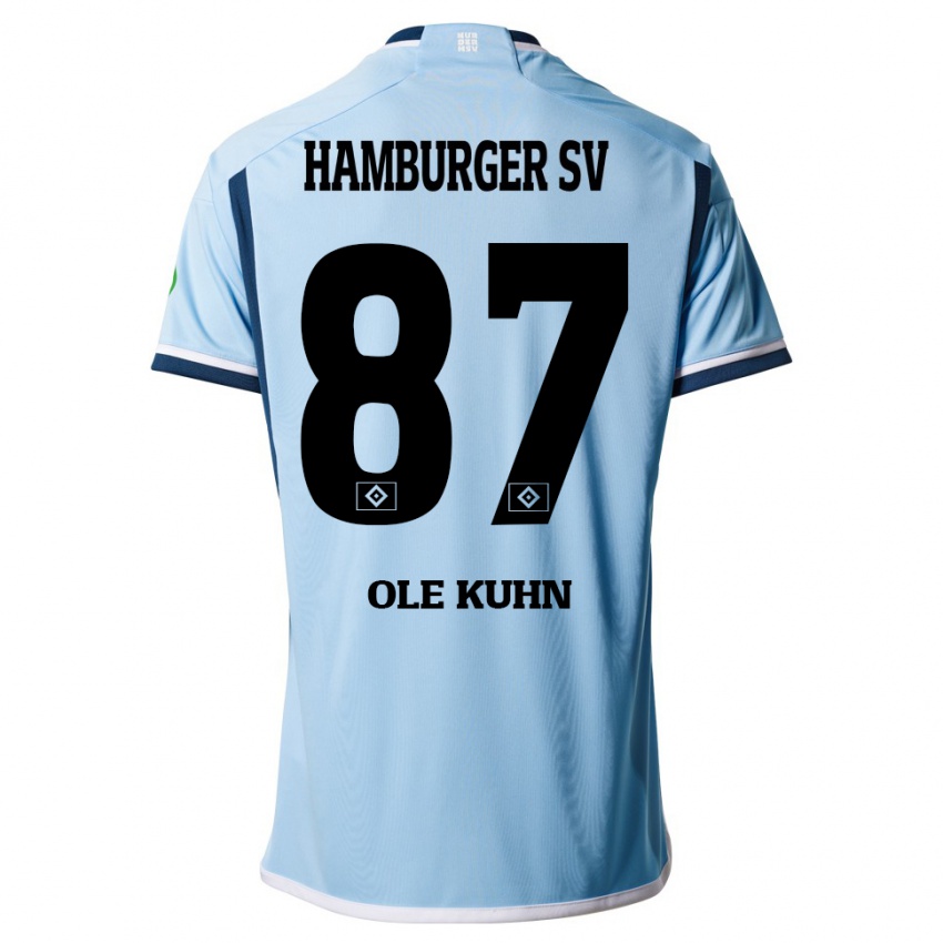 Kinder Niklas Ole Kühn #87 Blau Auswärtstrikot Trikot 2023/24 T-Shirt Schweiz