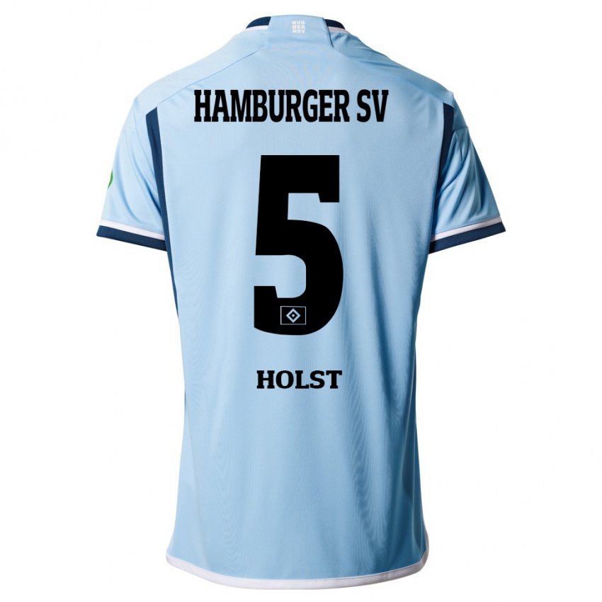 Kinder Evelyn Holst #5 Blau Auswärtstrikot Trikot 2023/24 T-Shirt Schweiz