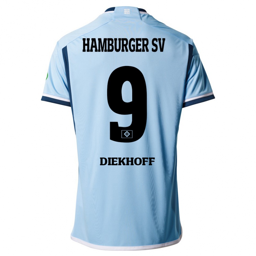 Kinder Henrike Diekhoff #9 Blau Auswärtstrikot Trikot 2023/24 T-Shirt Schweiz