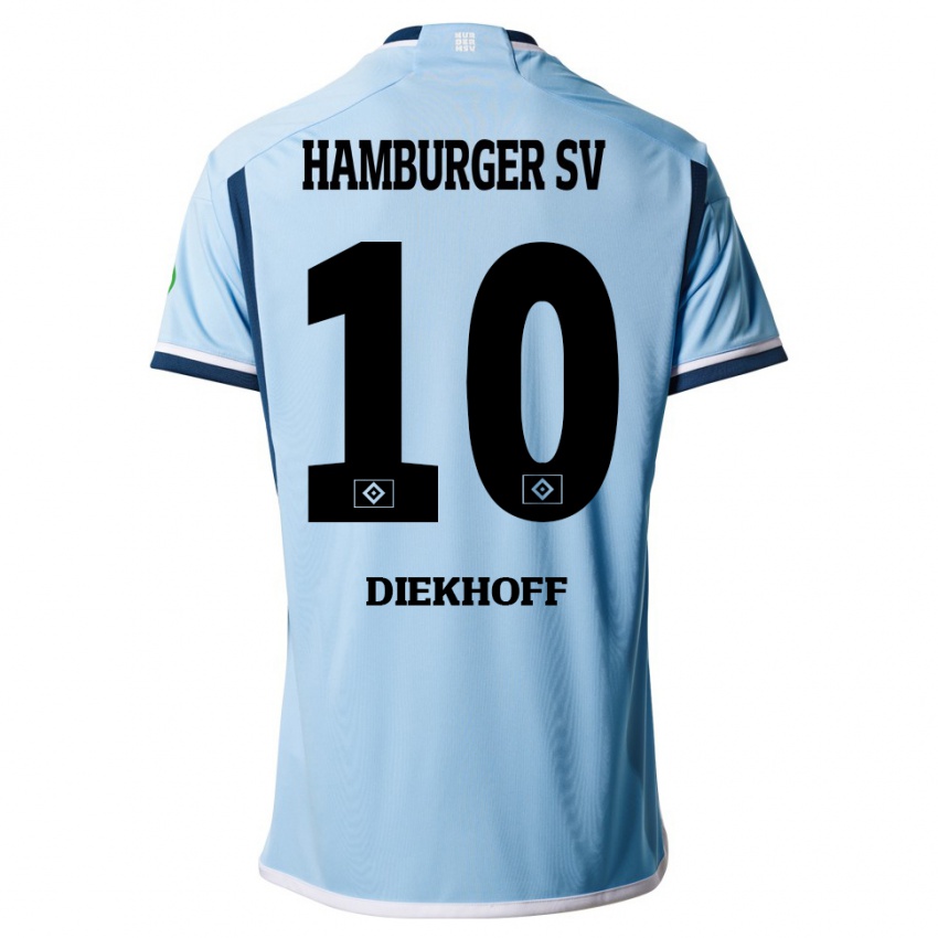 Kinder Hannah Diekhoff #10 Blau Auswärtstrikot Trikot 2023/24 T-Shirt Schweiz