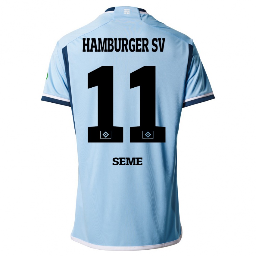 Kinder Anna-Katharina Seme #11 Blau Auswärtstrikot Trikot 2023/24 T-Shirt Schweiz