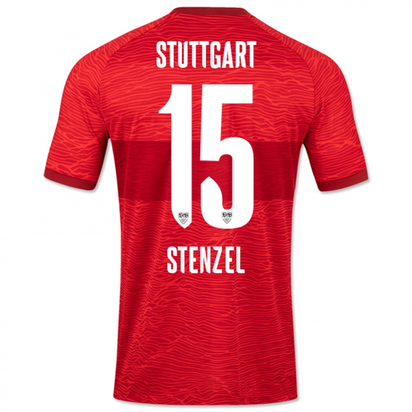 Kinder Pascal Stenzel #15 Rot Auswärtstrikot Trikot 2023/24 T-Shirt Schweiz