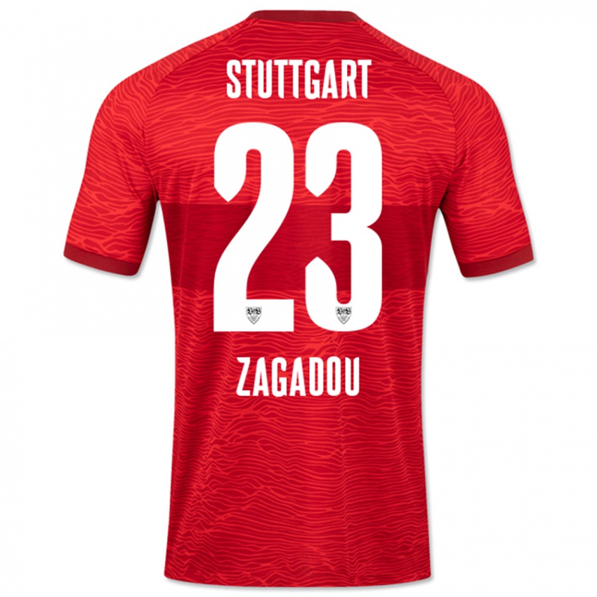Kinder Dan-Axel Zagadou #23 Rot Auswärtstrikot Trikot 2023/24 T-Shirt Schweiz
