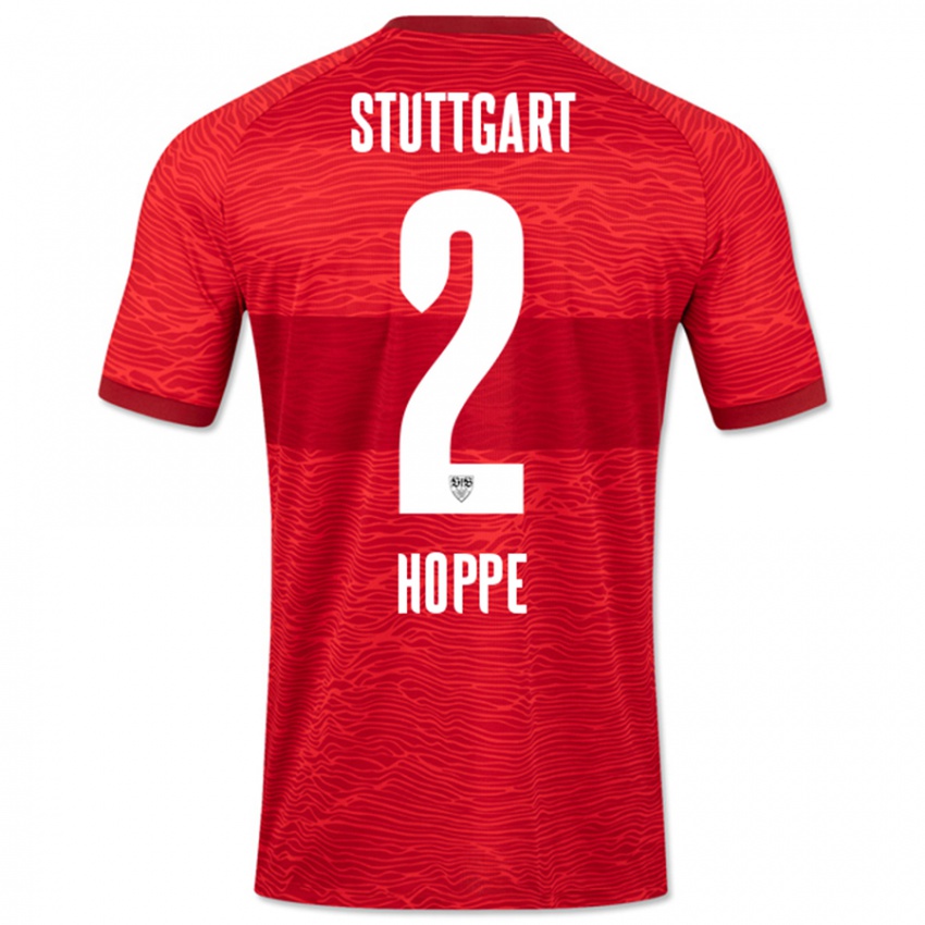 Kinder Mattis Hoppe #2 Rot Auswärtstrikot Trikot 2023/24 T-Shirt Schweiz