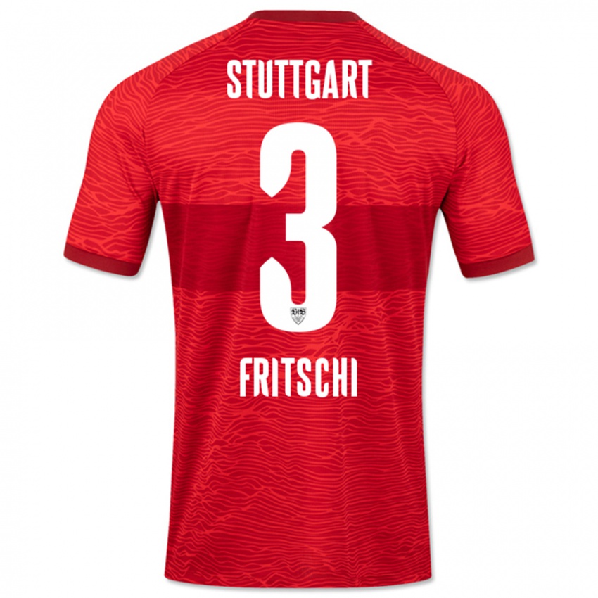 Kinder Paulo Fritschi #3 Rot Auswärtstrikot Trikot 2023/24 T-Shirt Schweiz