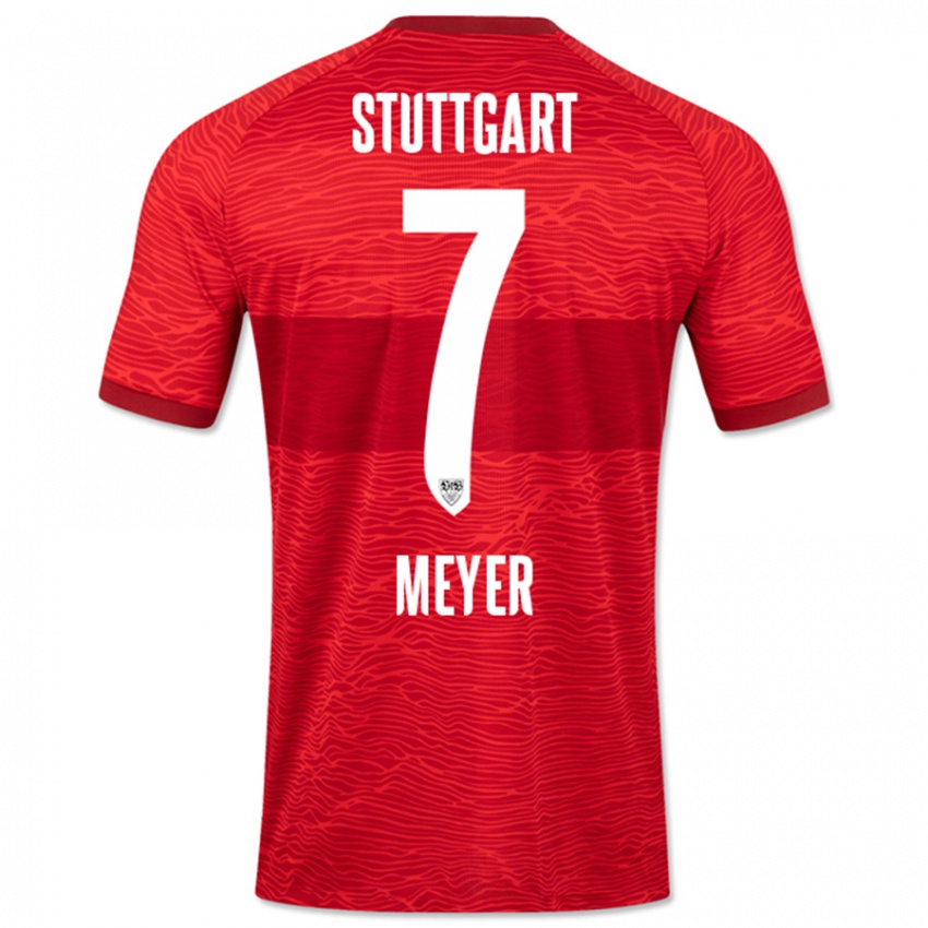 Kinder Jordan Meyer #7 Rot Auswärtstrikot Trikot 2023/24 T-Shirt Schweiz