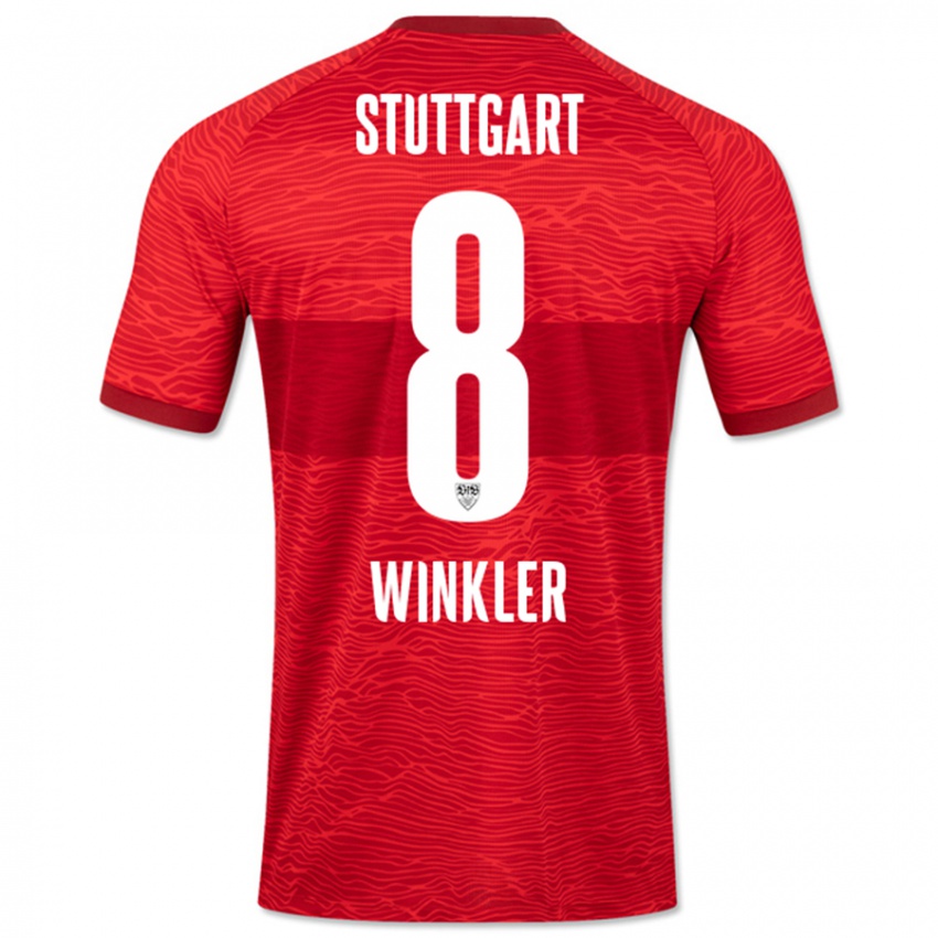 Kinder Nathan Winkler #8 Rot Auswärtstrikot Trikot 2023/24 T-Shirt Schweiz