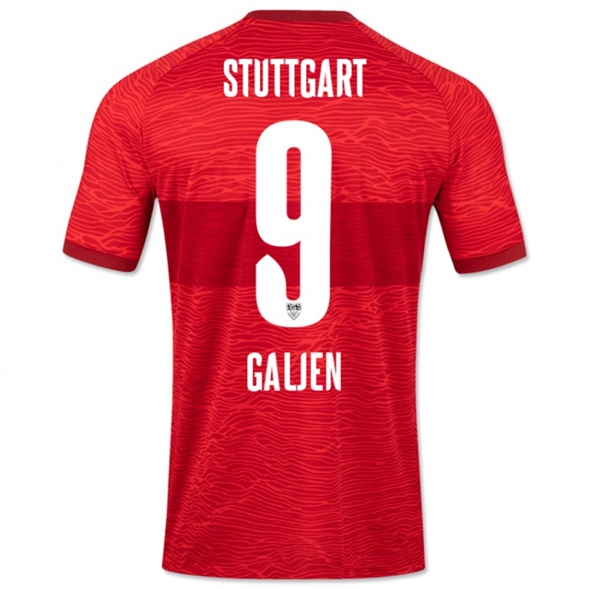 Kinder Dejan Galjen #9 Rot Auswärtstrikot Trikot 2023/24 T-Shirt Schweiz