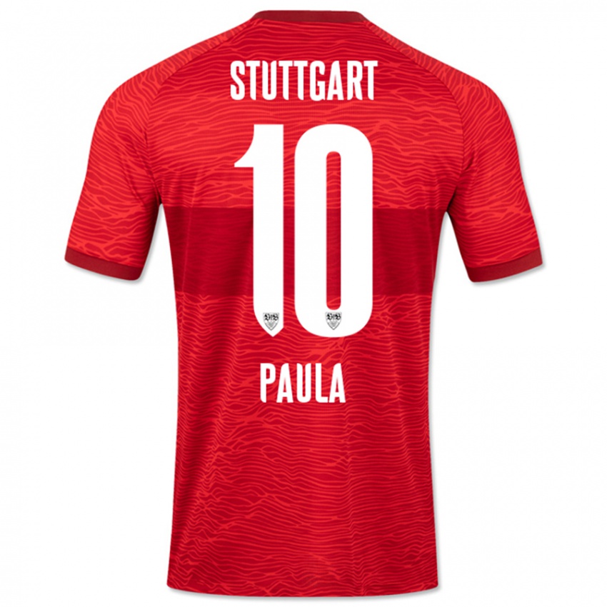 Kinder Raul Paula #10 Rot Auswärtstrikot Trikot 2023/24 T-Shirt Schweiz