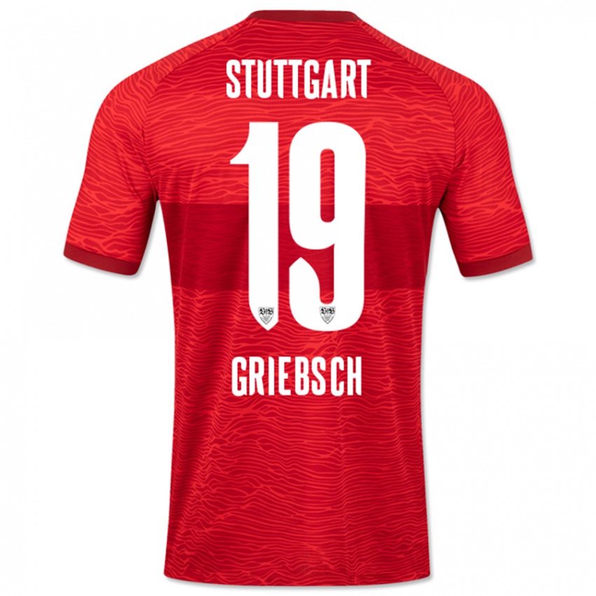 Kinder Lukas Griebsch #19 Rot Auswärtstrikot Trikot 2023/24 T-Shirt Schweiz