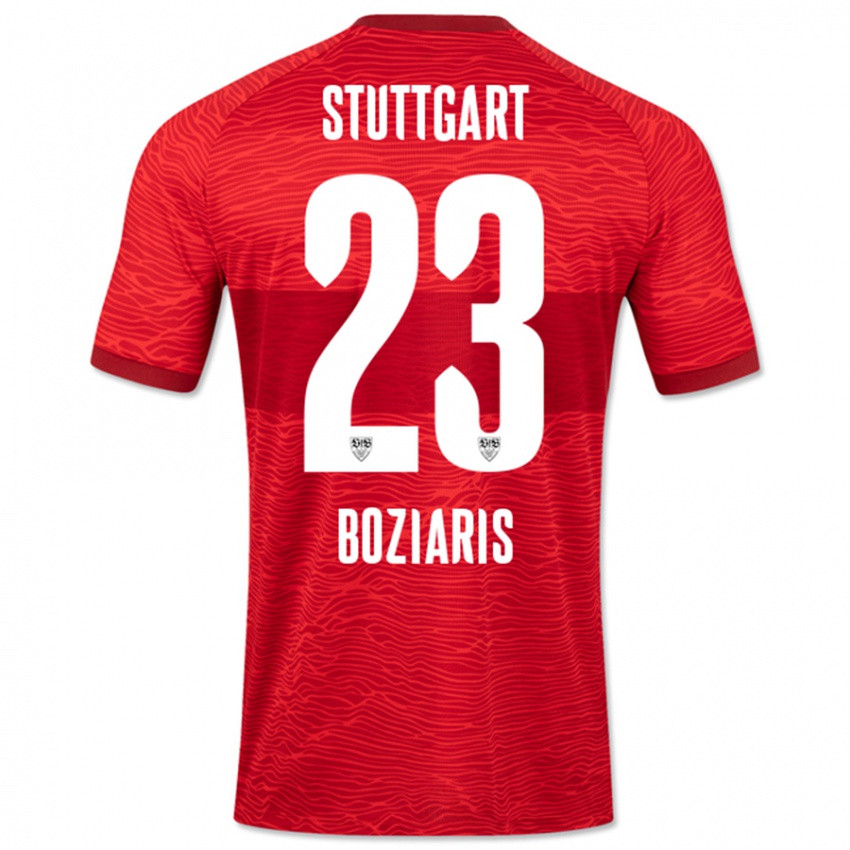 Kinder Giannis Boziaris #23 Rot Auswärtstrikot Trikot 2023/24 T-Shirt Schweiz