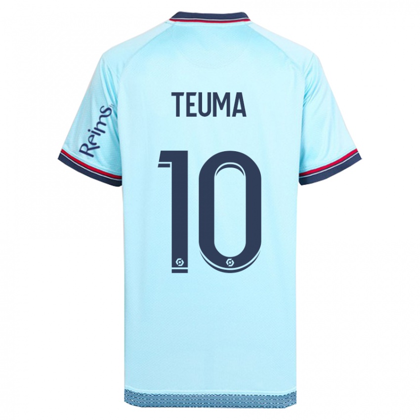 Kinder Teddy Teuma #10 Himmelblau Auswärtstrikot Trikot 2023/24 T-Shirt Schweiz