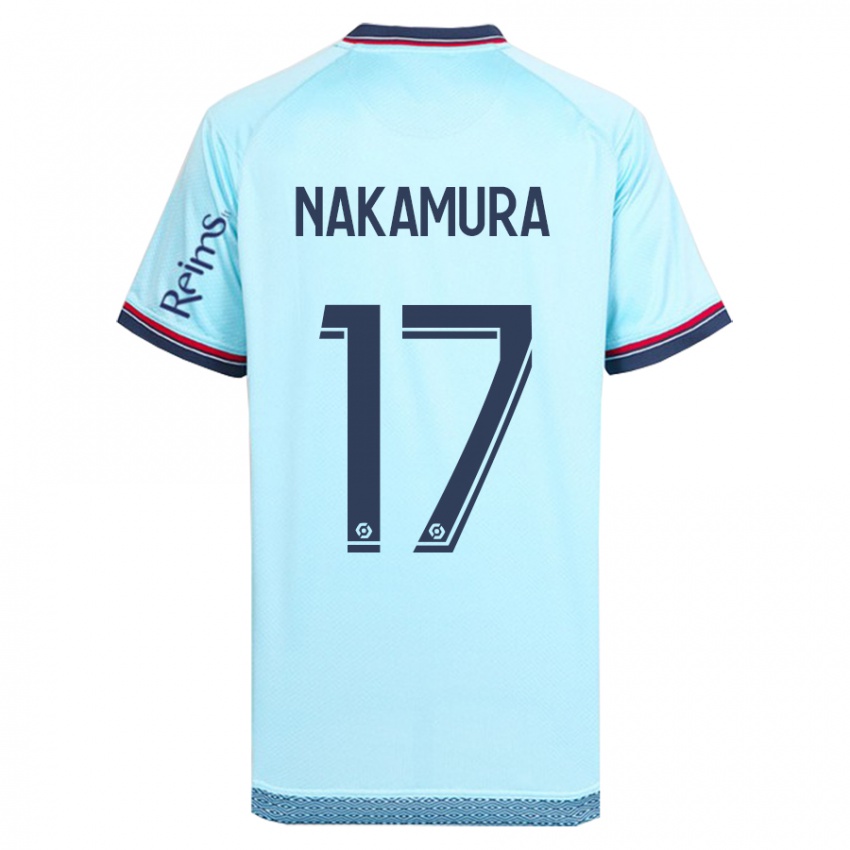 Kinder Keito Nakamura #17 Himmelblau Auswärtstrikot Trikot 2023/24 T-Shirt Schweiz