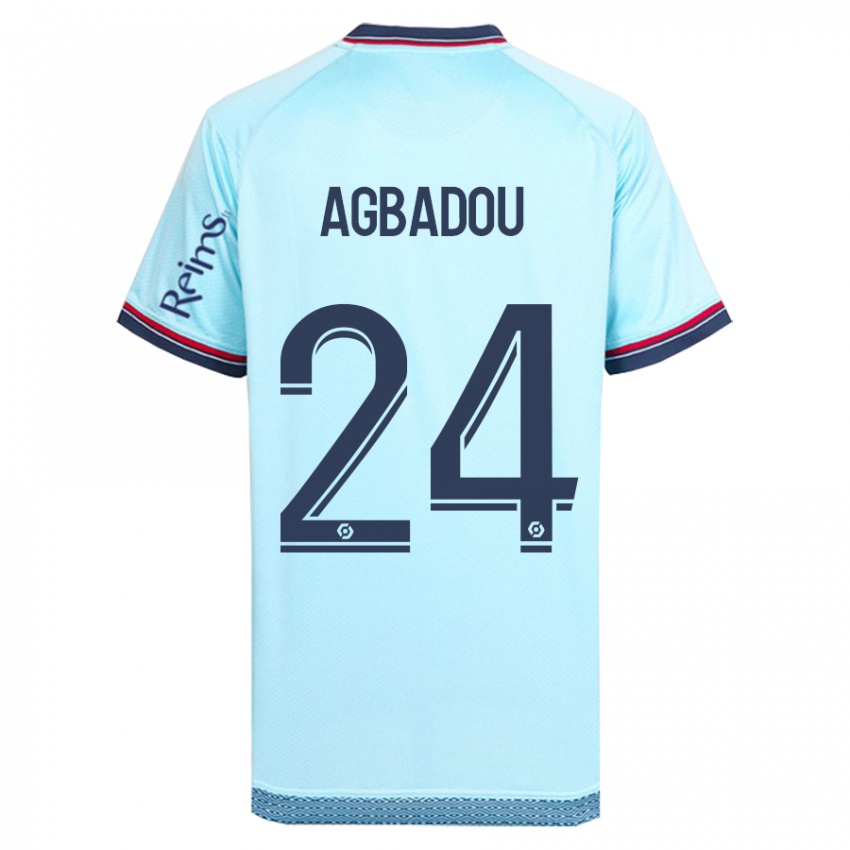 Kinder Emmanuel Agbadou #24 Himmelblau Auswärtstrikot Trikot 2023/24 T-Shirt Schweiz