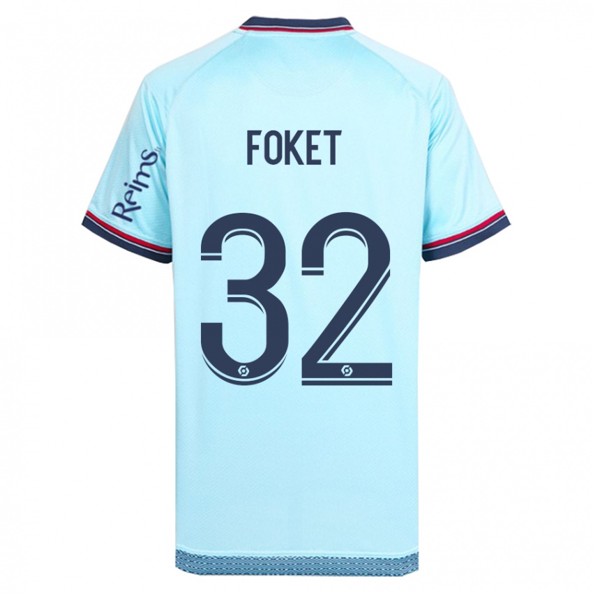 Kinder Thomas Foket #32 Himmelblau Auswärtstrikot Trikot 2023/24 T-Shirt Schweiz