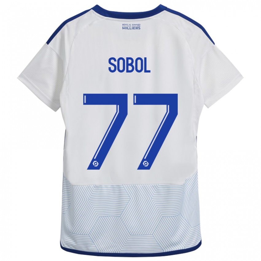 Kinder Eduard Sobol #77 Weiß Auswärtstrikot Trikot 2023/24 T-Shirt Schweiz