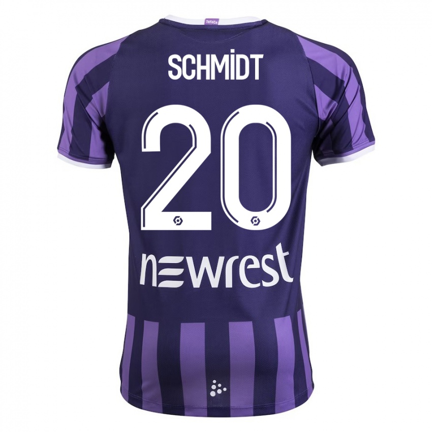 Kinder Niklas Schmidt #20 Lila Auswärtstrikot Trikot 2023/24 T-Shirt Schweiz