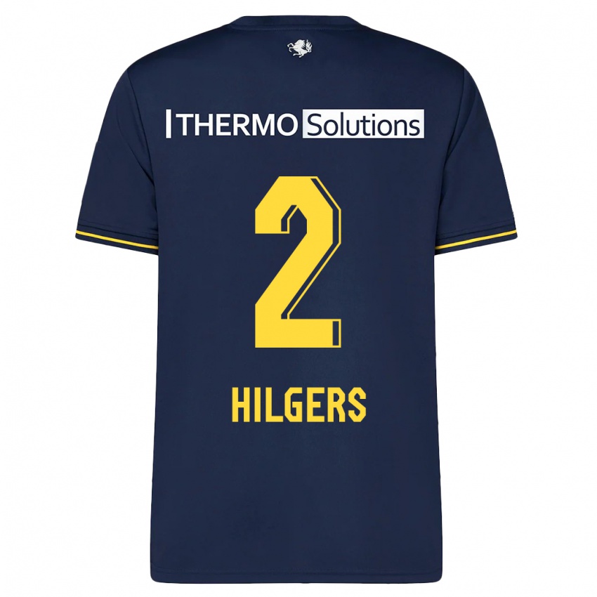 Kinder Mees Hilgers #2 Marine Auswärtstrikot Trikot 2023/24 T-Shirt Schweiz