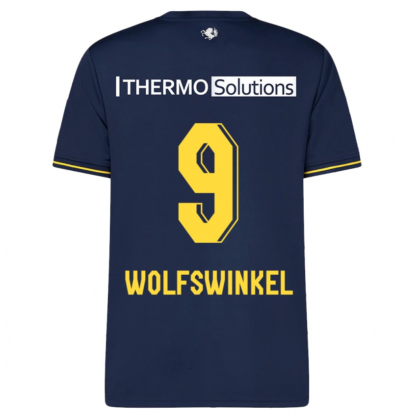 Kinder Ricky Van Wolfswinkel #9 Marine Auswärtstrikot Trikot 2023/24 T-Shirt Schweiz