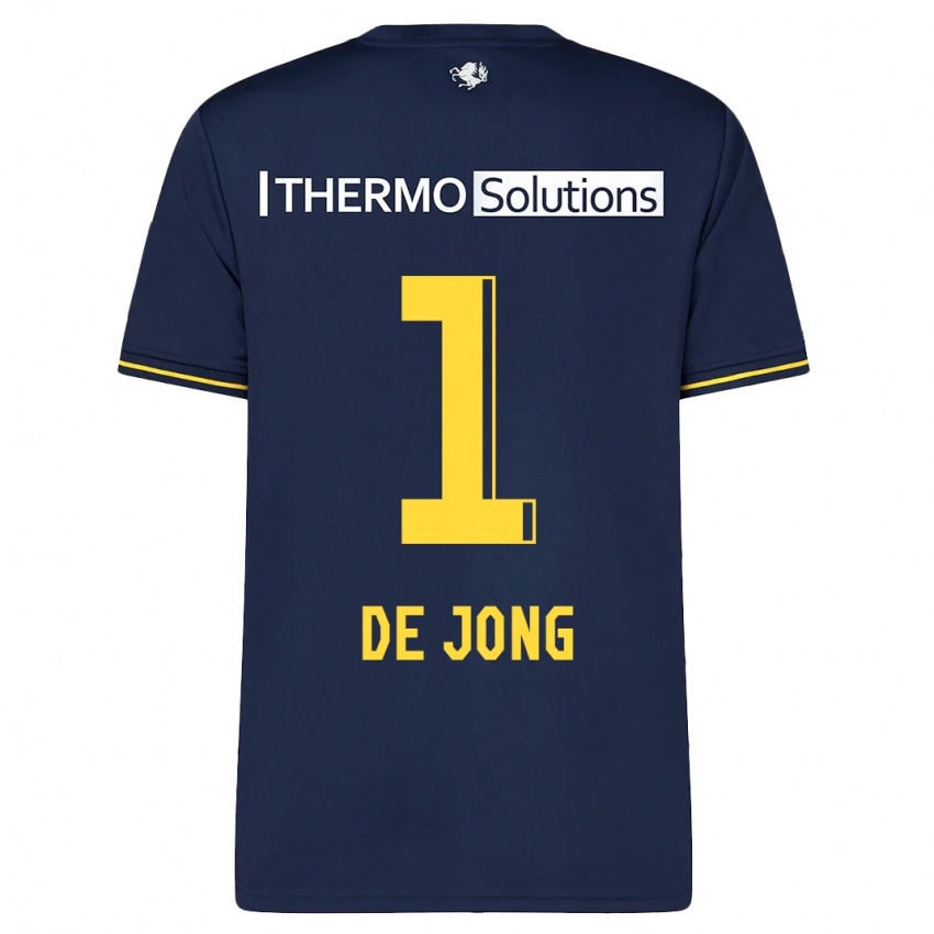 Kinder Daniëlle De Jong #1 Marine Auswärtstrikot Trikot 2023/24 T-Shirt Schweiz