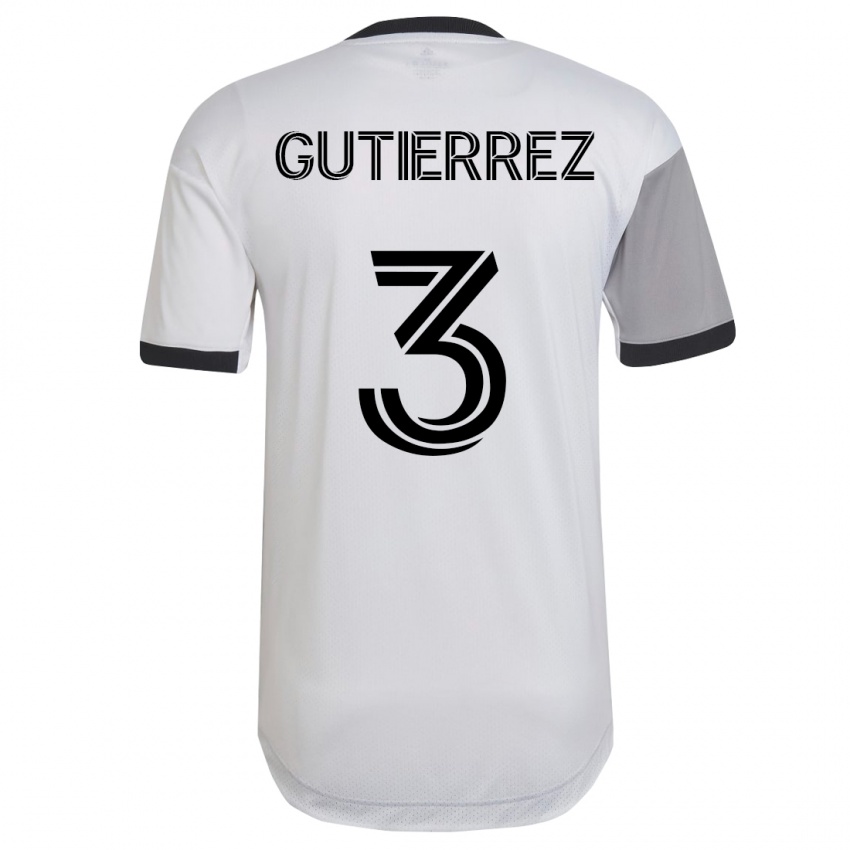 Kinder Cristián Gutiérrez #3 Weiß Auswärtstrikot Trikot 2023/24 T-Shirt Schweiz