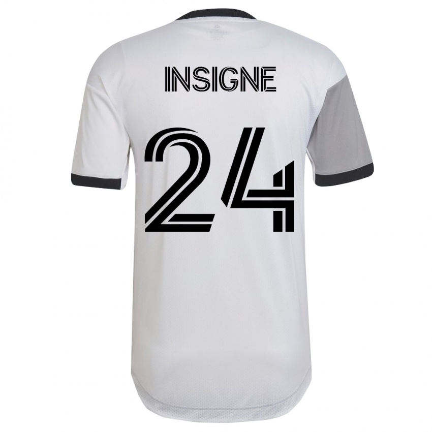 Kinder Lorenzo Insigne #24 Weiß Auswärtstrikot Trikot 2023/24 T-Shirt Schweiz