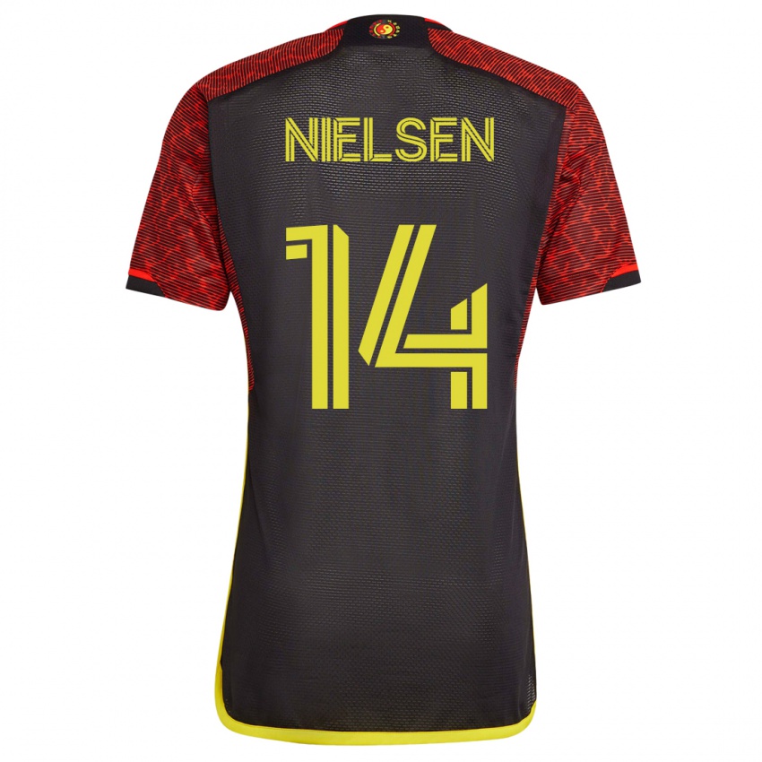 Kinder Taylor Nielsen #14 Orangefarben Auswärtstrikot Trikot 2023/24 T-Shirt Schweiz