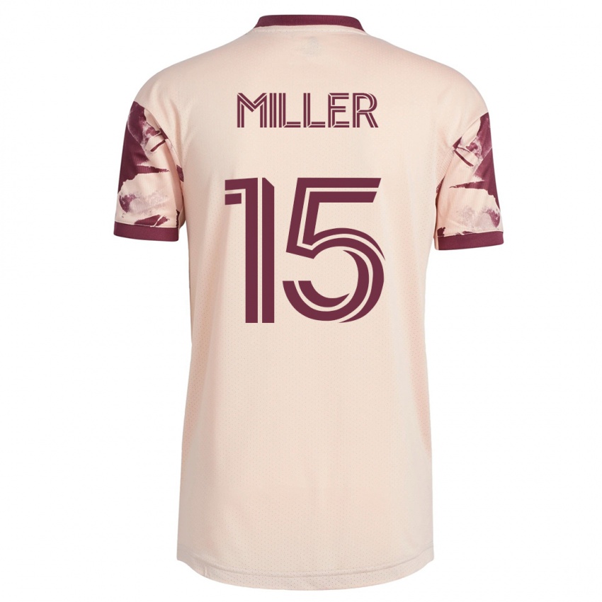 Kinder Eric Miller #15 Cremefarben Auswärtstrikot Trikot 2023/24 T-Shirt Schweiz